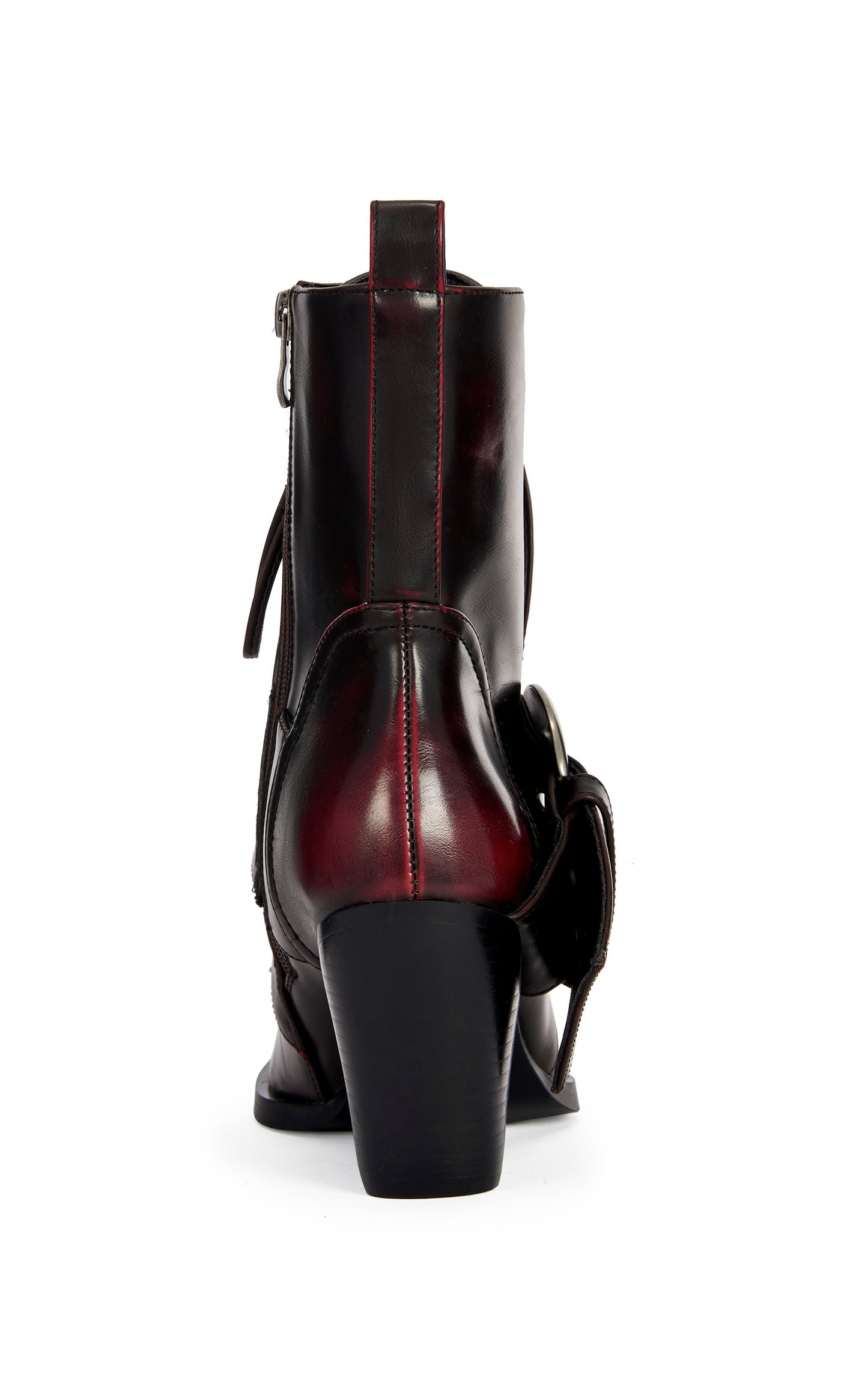 « Cavalière » — Bottines Western à Talon Bloc, Merlot