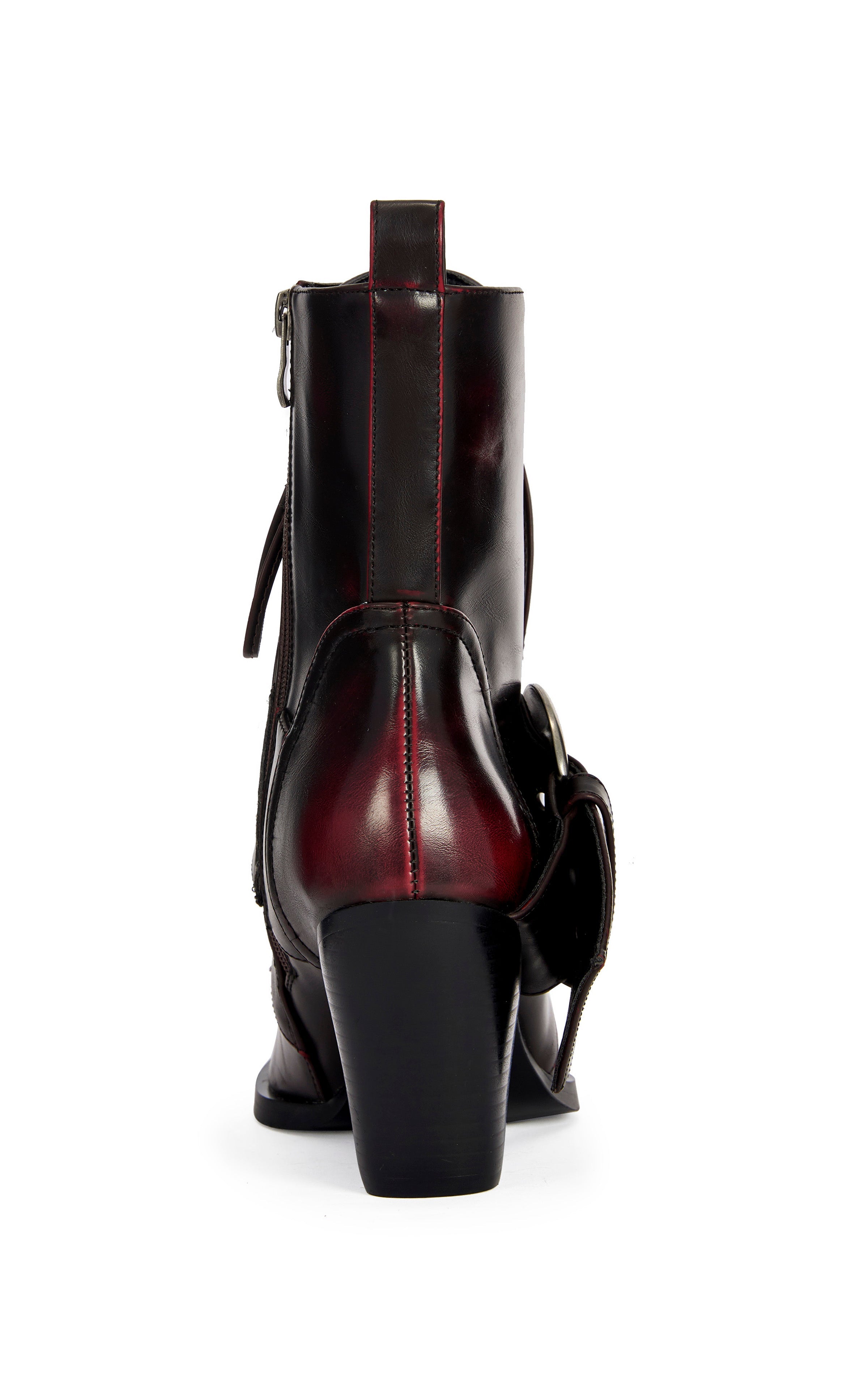« Cavalière » — Bottines Western à Talon Bloc, Merlot