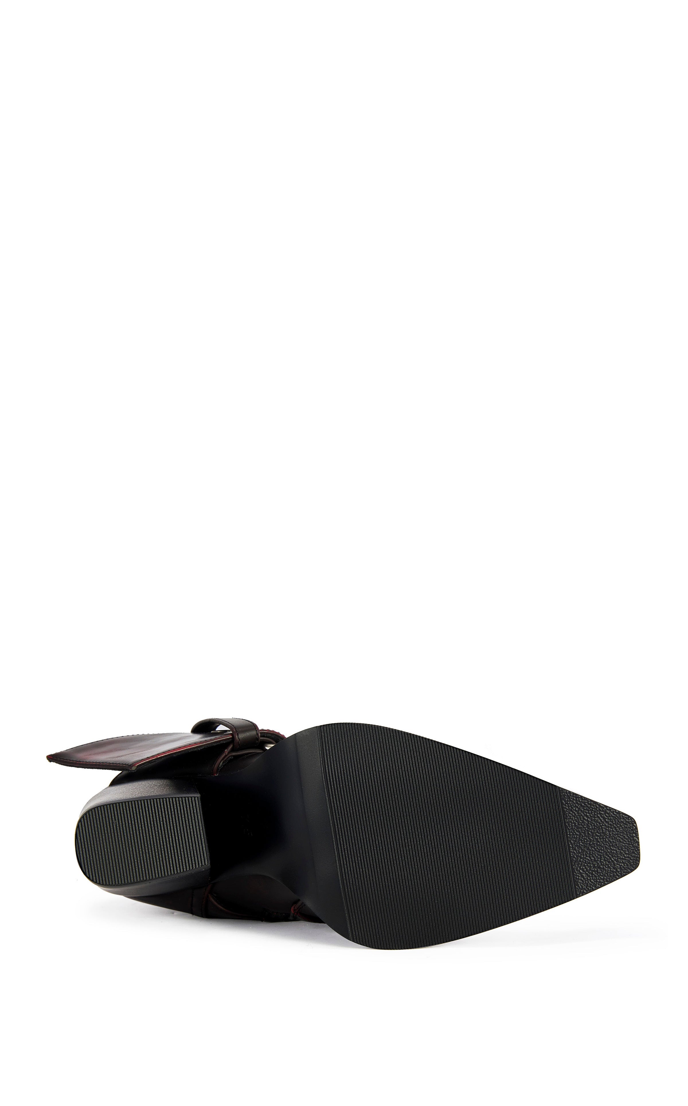 « Cavalière » — Bottines Western à Talon Bloc, Merlot