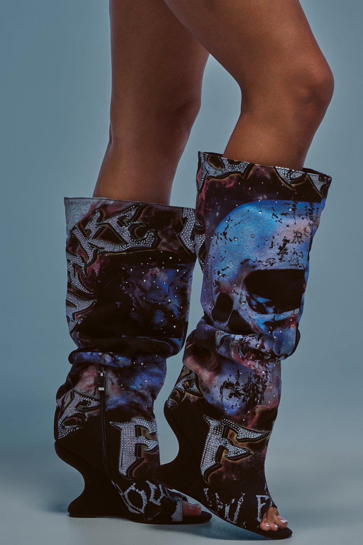 « Rocaille » — Bottes compensées, Multicolore