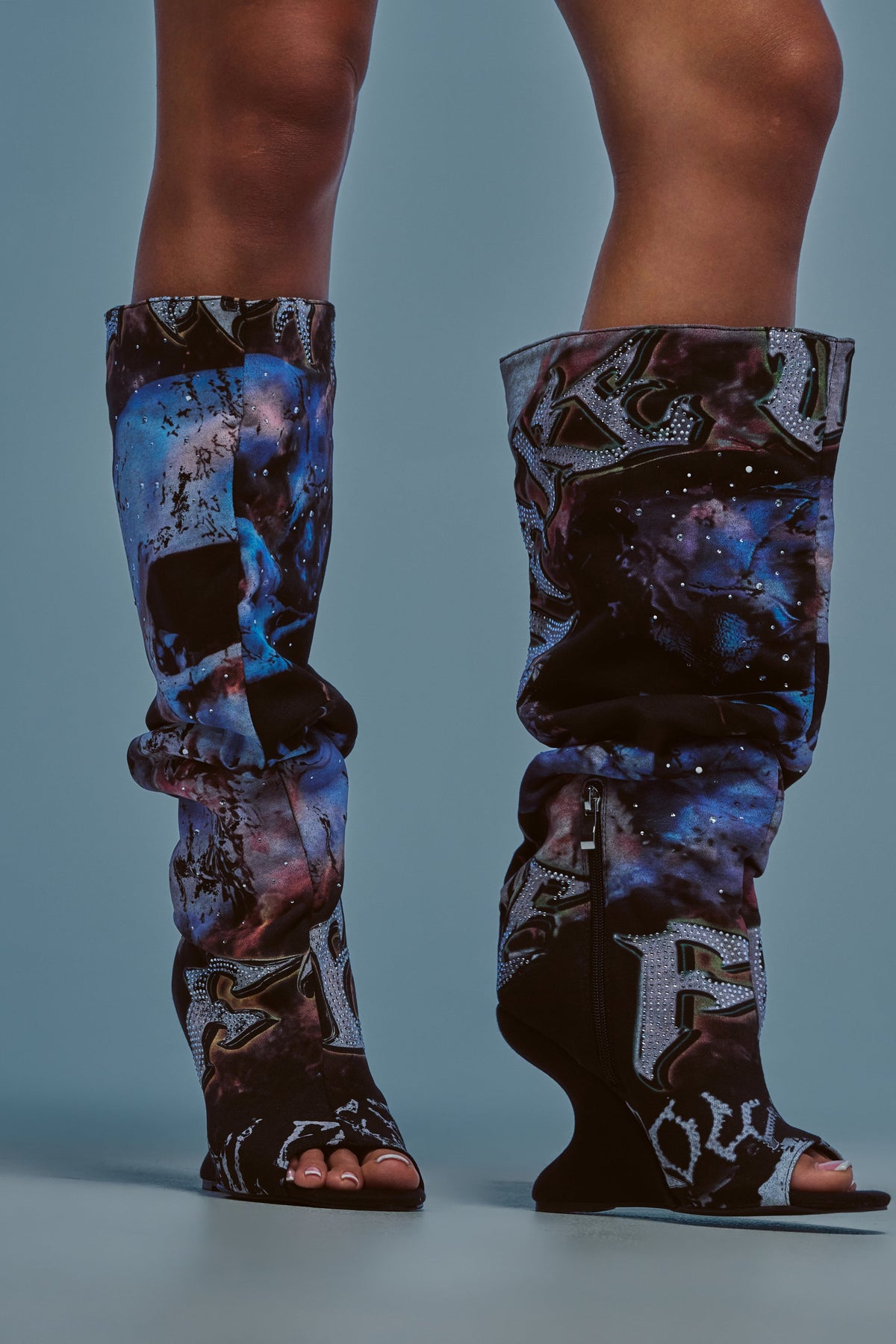 « Rocaille » — Bottes compensées, Multicolore