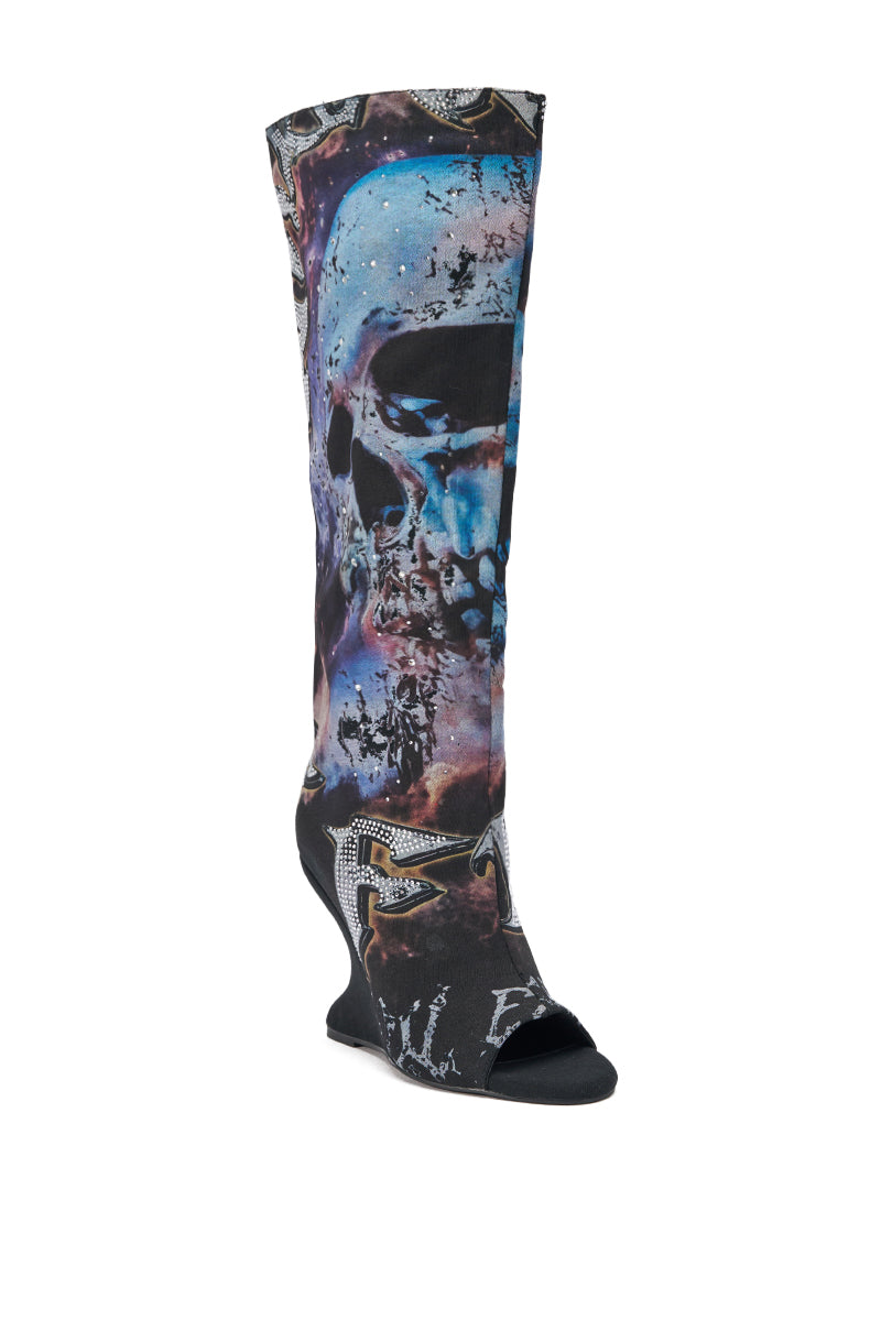 « Rocaille » — Bottes compensées, Multicolore