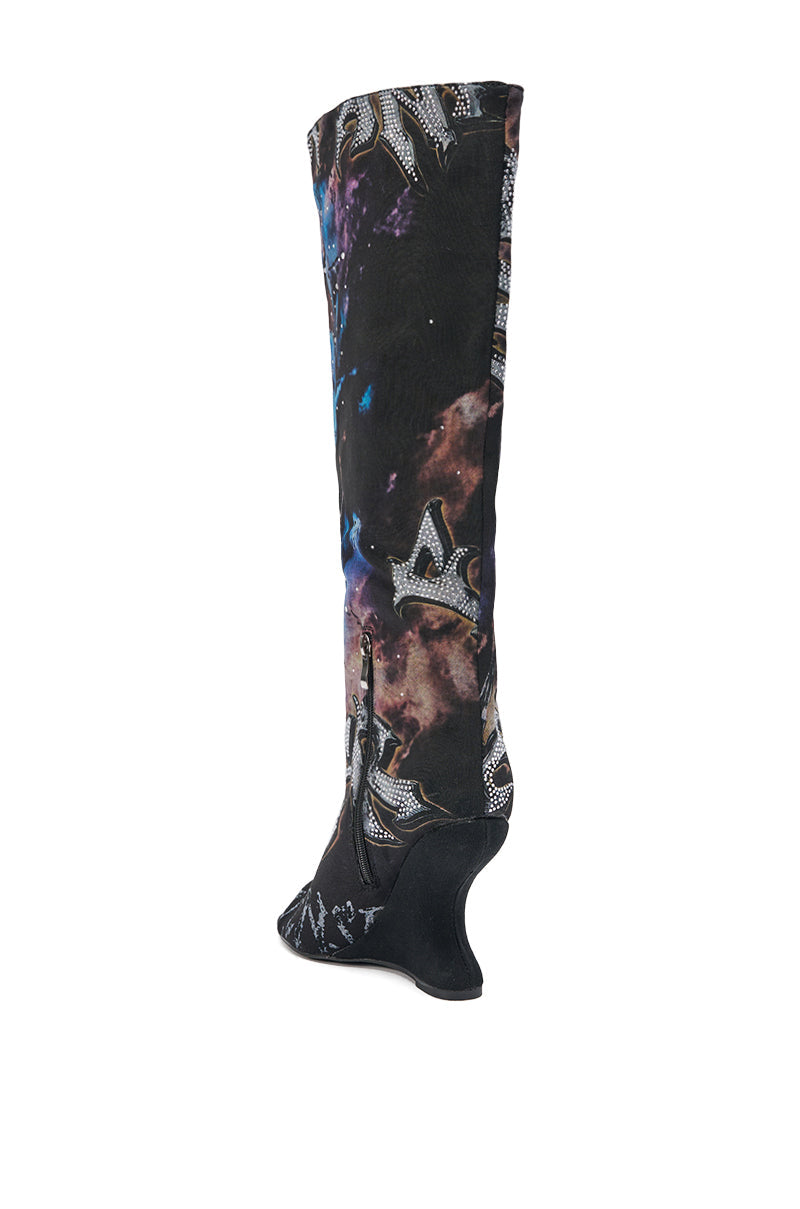 « Rocaille » — Bottes compensées, Multicolore