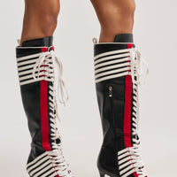 « Nacrée » — Bottes à talon stiletto, Rouge