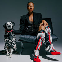 « Nacrée » — Bottes à talon stiletto, Rouge