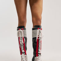 « Nacrée » — Bottes à talon stiletto, Rouge