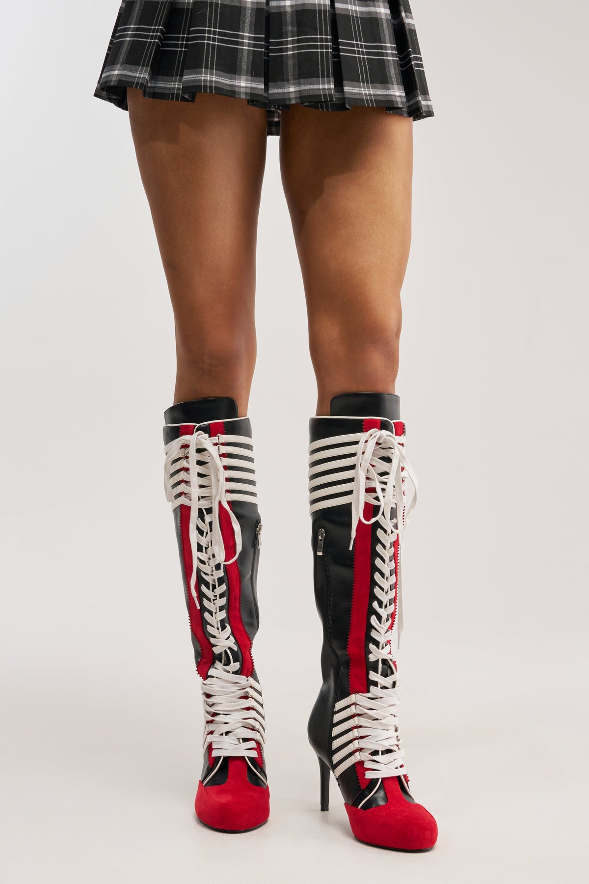 « Nacrée » — Bottes à talon stiletto, Rouge