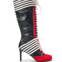 « Nacrée » — Bottes à talon stiletto, Rouge