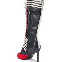 « Nacrée » — Bottes à talon stiletto, Rouge