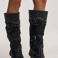 « Émeraude » — Bottes à talon stiletto, Noir