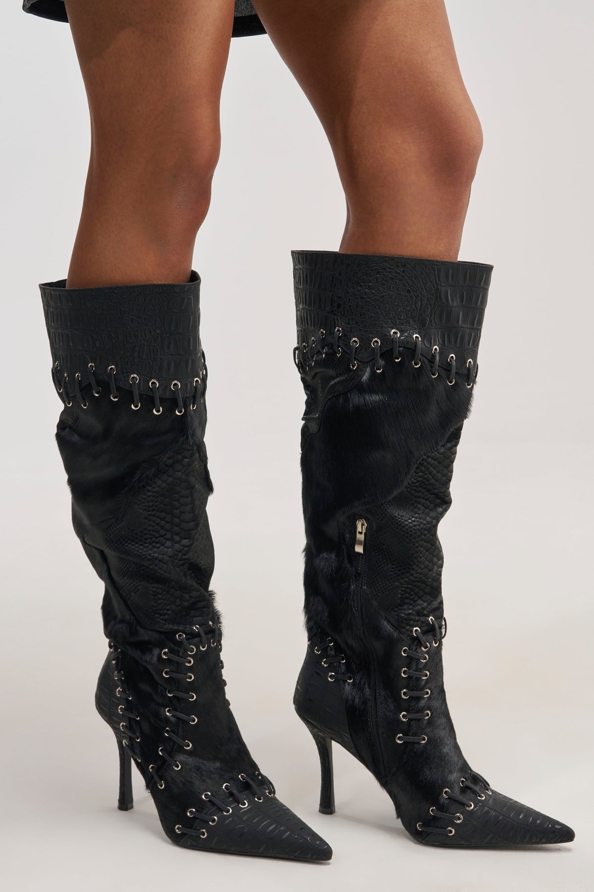 « Émeraude » — Bottes à talon stiletto, Noir