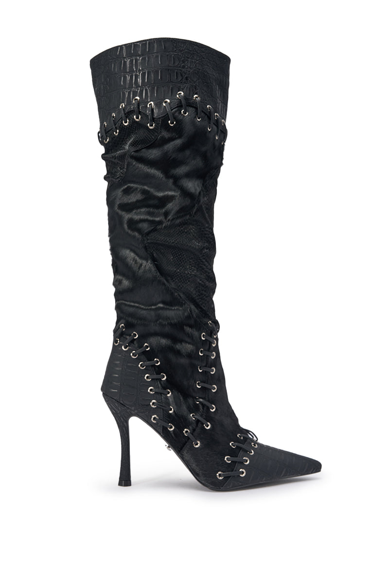 « Émeraude » — Bottes à talon stiletto, Noir