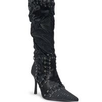 « Émeraude » — Bottes à talon stiletto, Noir