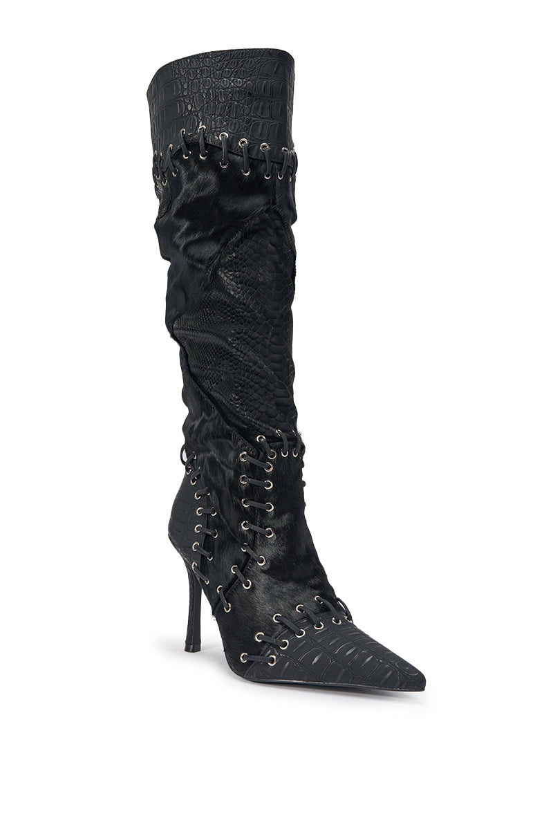 « Émeraude » — Bottes à talon stiletto, Noir