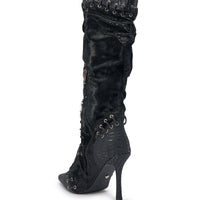 « Émeraude » — Bottes à talon stiletto, Noir