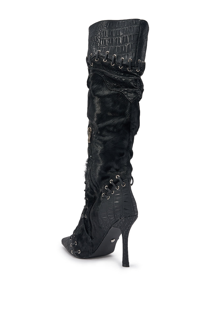 « Émeraude » — Bottes à talon stiletto, Noir