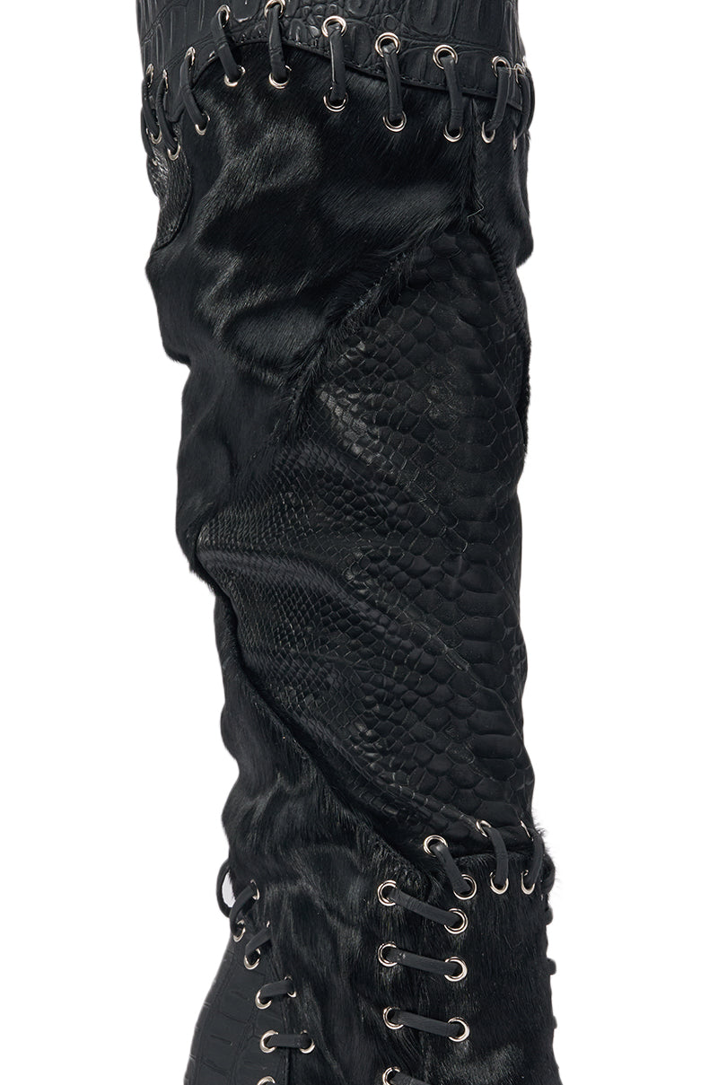 « Émeraude » — Bottes à talon stiletto, Noir
