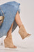 « Nova » — Bottines compensées, Beige