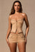 « Audace » — Haut Corset Lacé Suédine, Camel
