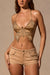 « Maris » — Top Papillon Satiné Dos Lacé, Beige Fauve