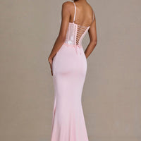 Robe longue Béatrice rose Blossom