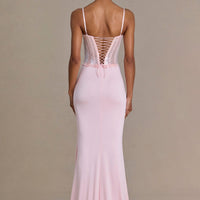 Robe longue Béatrice rose Blossom