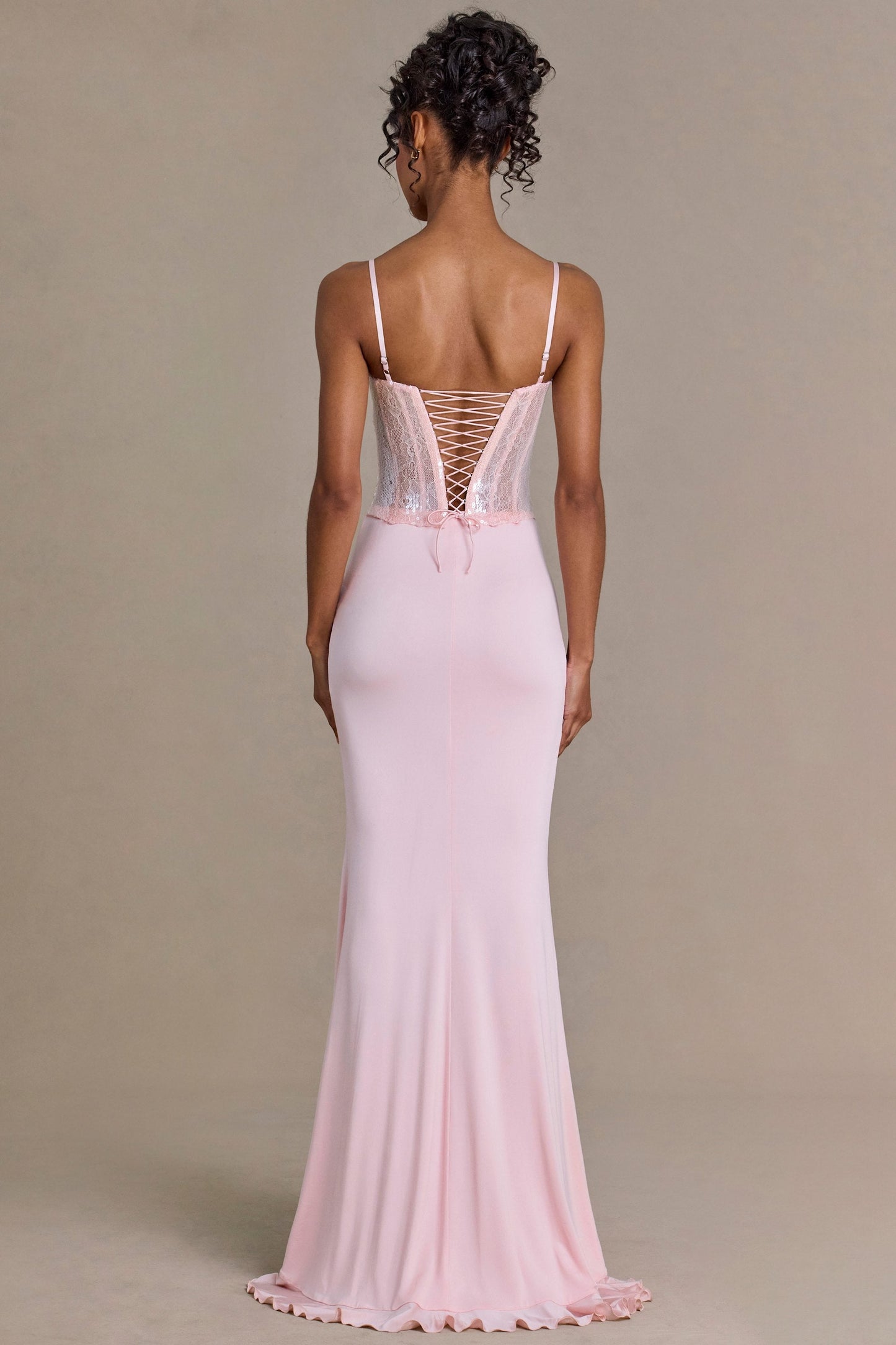 Robe longue Béatrice rose Blossom