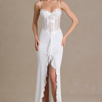 Robe longue Béatrice blanc neige