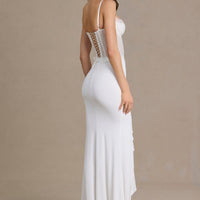 Robe longue Béatrice blanc neige
