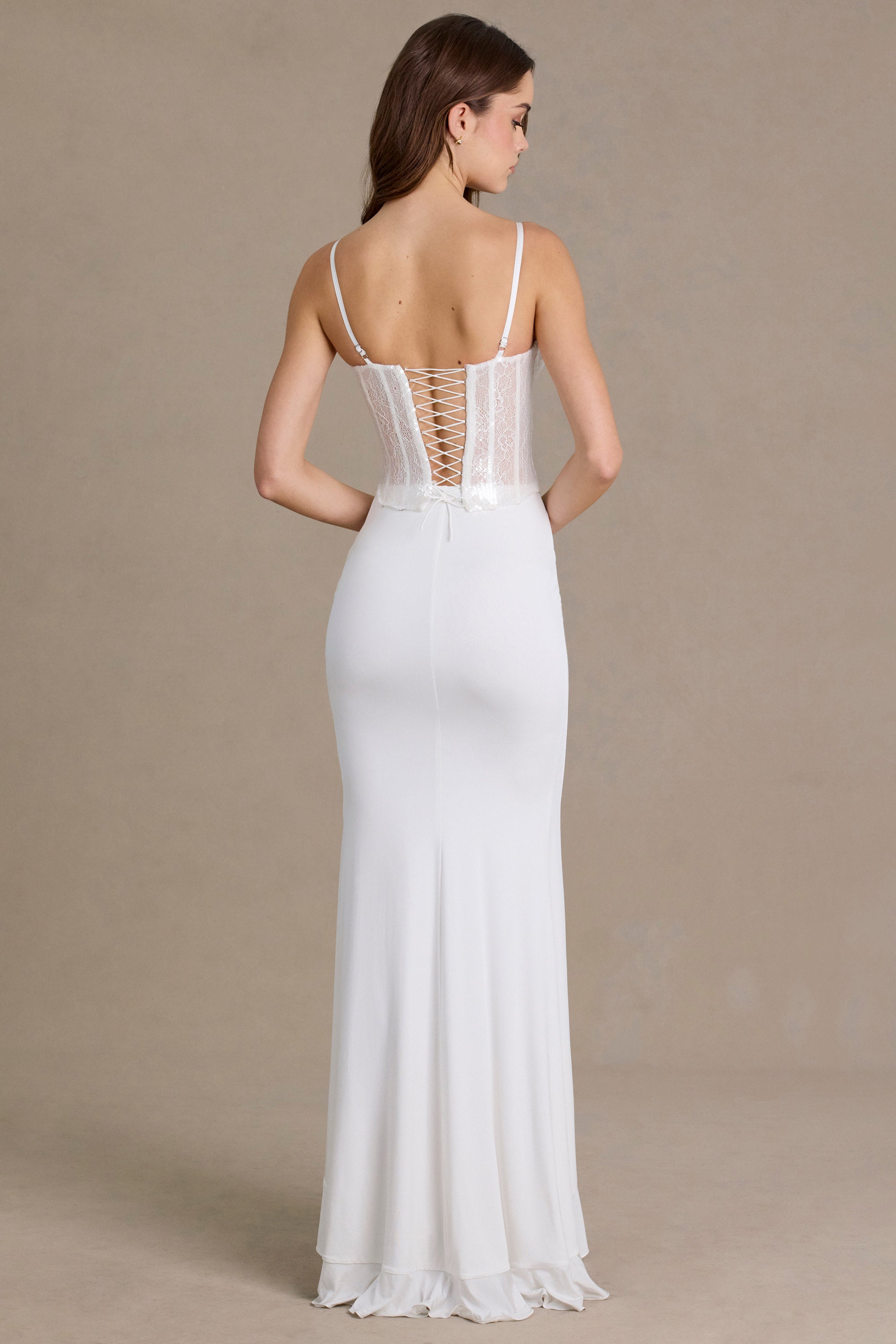 Robe longue Béatrice blanc neige