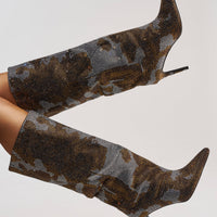 « Talisman » — Bottes à talon stiletto, Bronze