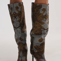 « Talisman » — Bottes à talon stiletto, Bronze