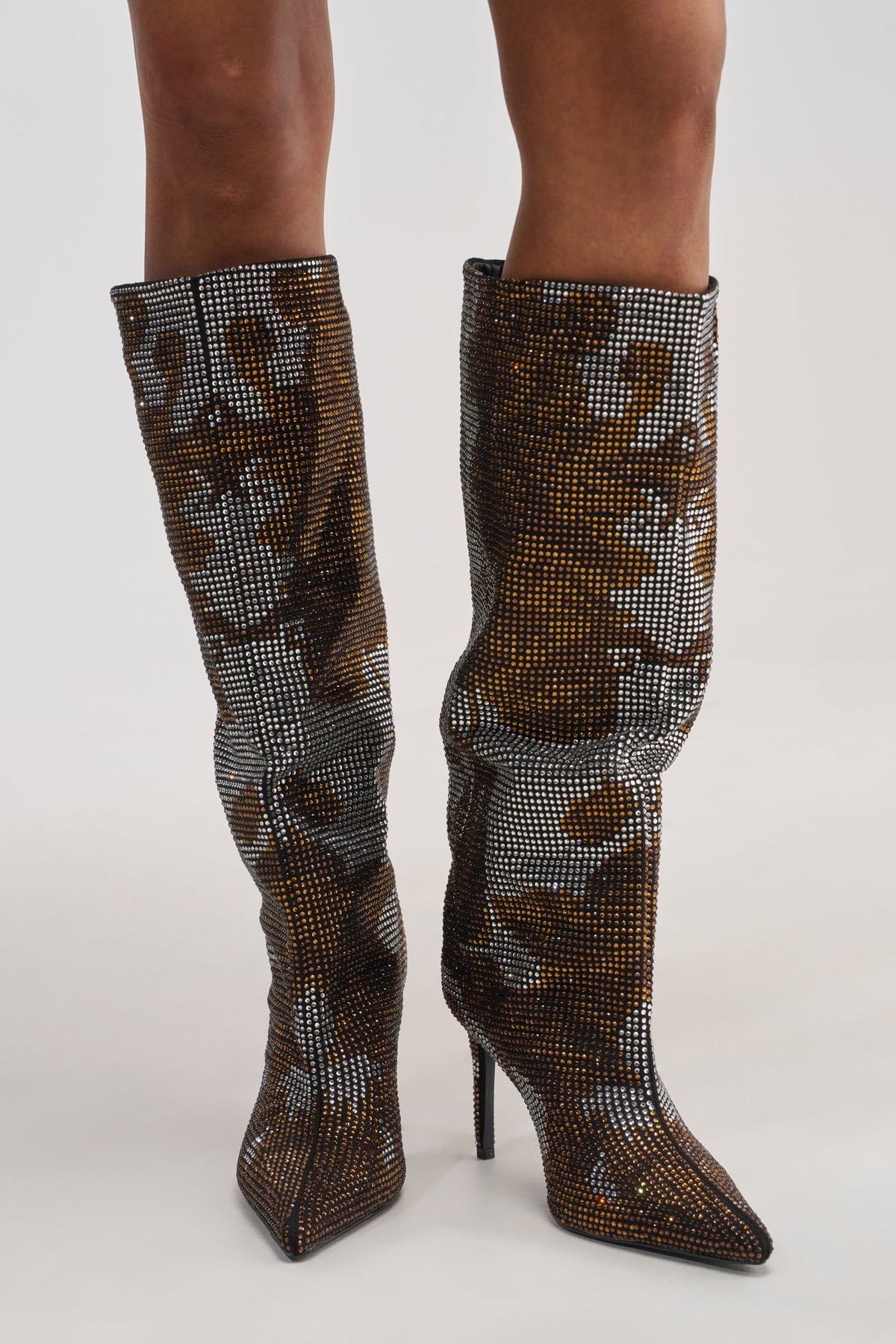 « Talisman » — Bottes à talon stiletto, Bronze