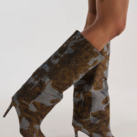 « Talisman » — Bottes à talon stiletto, Bronze