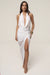 « Ariana » — Robe Longue Plongeante Dos Nu, Blanc