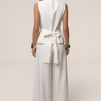 « Costa » — Ensemble Pantalon Tailleur, Blanc