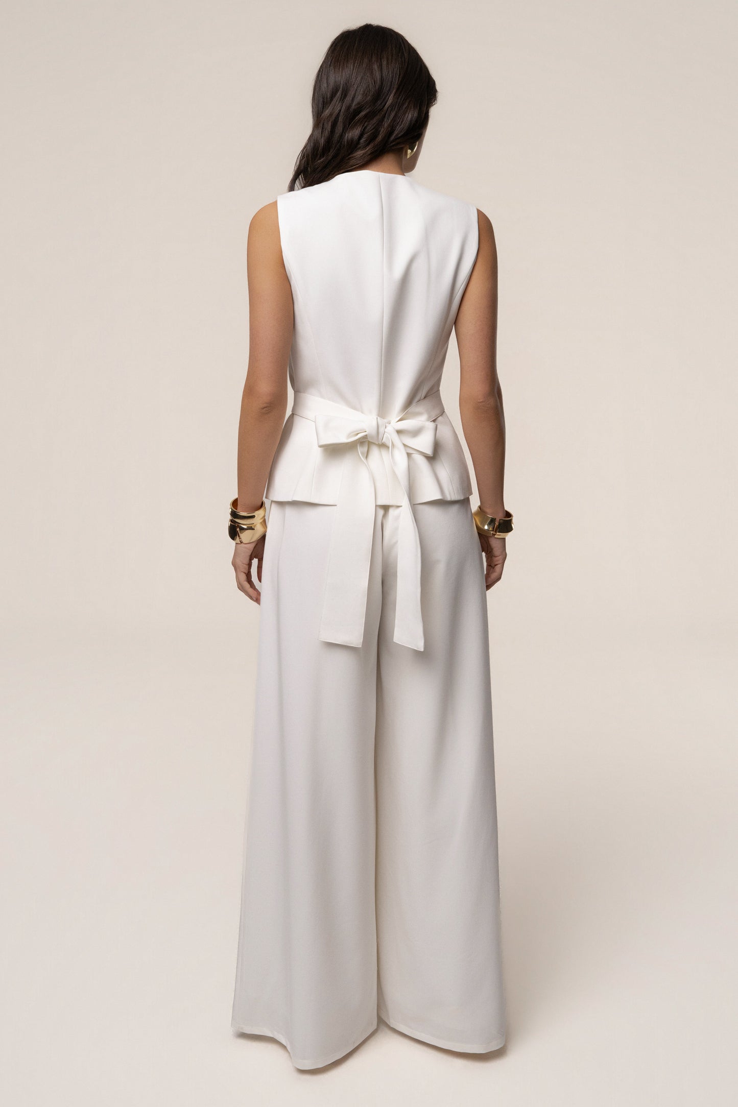 « Costa » — Ensemble Pantalon Tailleur, Blanc