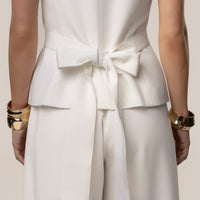 « Costa » — Ensemble Pantalon Tailleur, Blanc