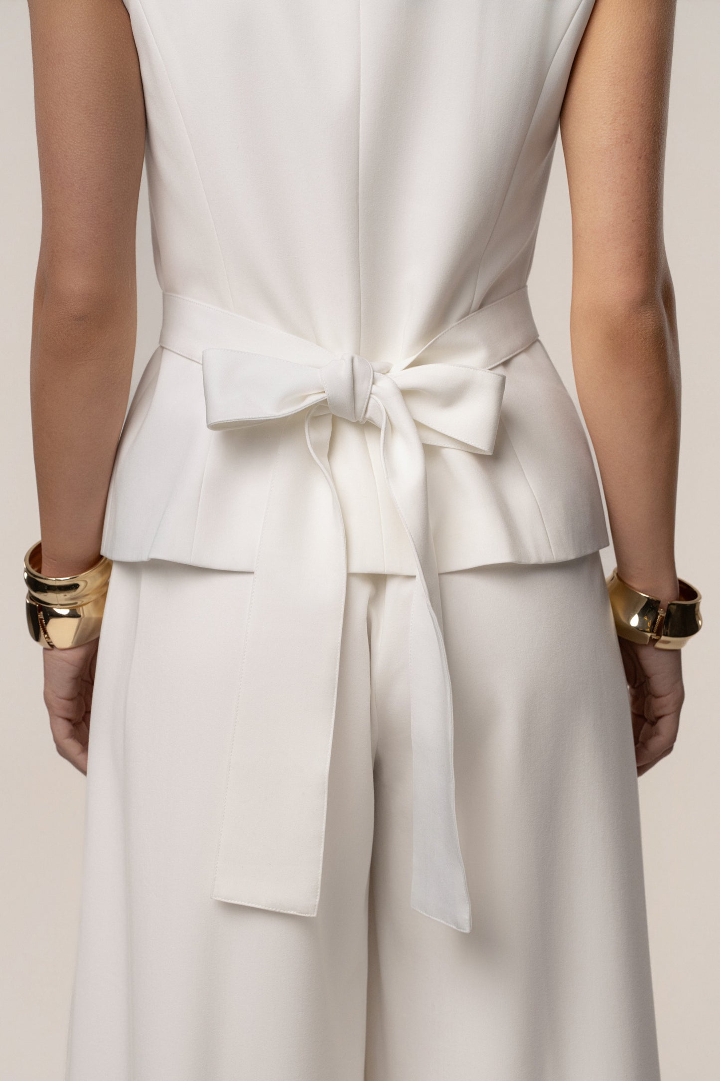 « Costa » — Ensemble Pantalon Tailleur, Blanc