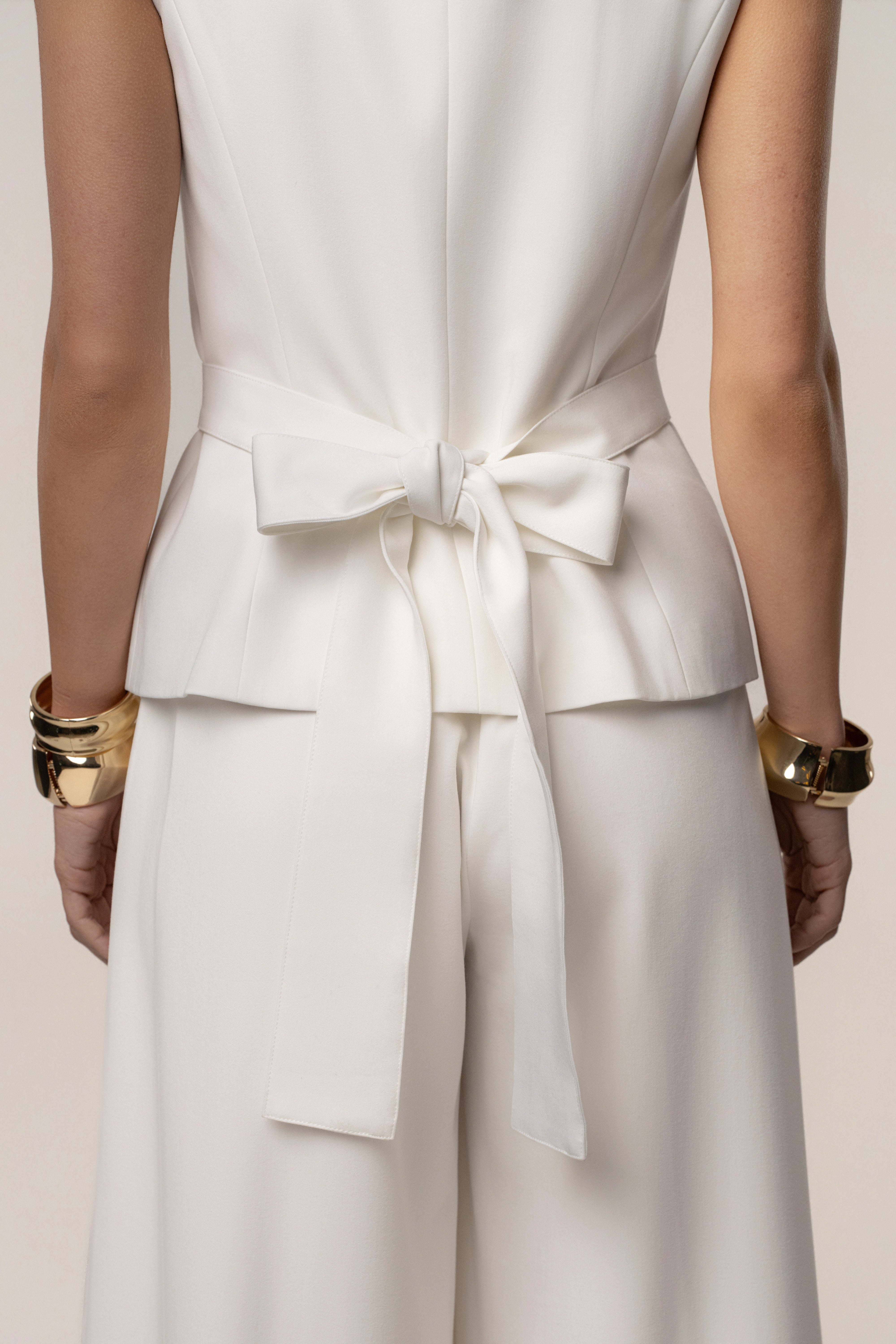 « Costa » — Ensemble Pantalon Tailleur, Blanc