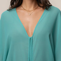 « Jours Sans Fin » — Robe Cache-Maillot Kaftan, Sarcelle
