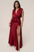 « Amalia » — Robe Longue Satinée, Rouge
