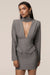 «Éclat feutré» — robe courte, gris chiné