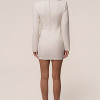 «Voile clair» — robe courte, blanc cassé