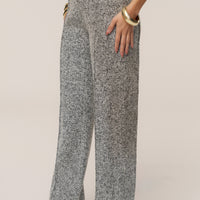 « Ligne Urbaine » — Pantalon Droit en Tweed, Gris Clair