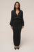 « Douceur » — Robe Longue en Maille Câble, Noir