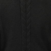 « Douceur » — Robe Longue en Maille Câble, Noir