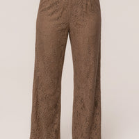 « Étreinte Éternelle » — Pantalon en Dentelle, Fauve