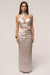 « Heure Dorée » — Robe Longue Corset, Champagne