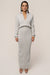 « Douceur » — Robe Longue en Maille Câble, Pierre